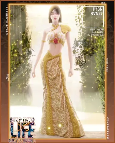 华丽玫瑰幻想女帝两件套礼服