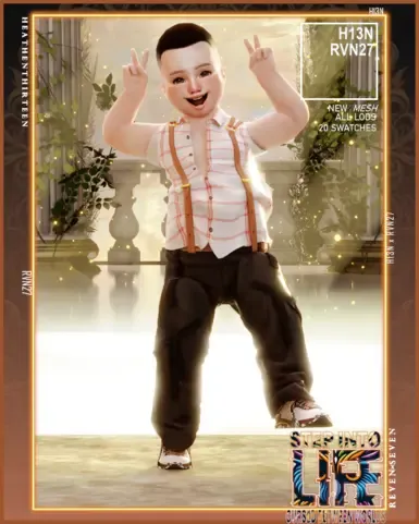 幼儿无袖皮革背带开襟衬衫
