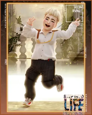 幼儿侧边背带街头风长裤