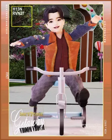 幼儿复古敞口皮夹克