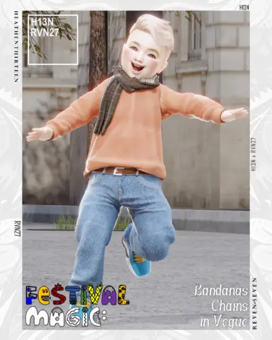 幼儿加大码宽松街头牛仔裤