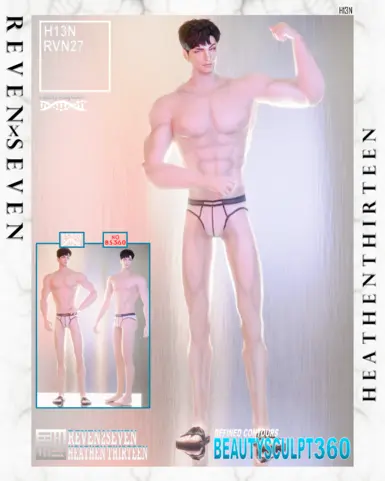 男士雕塑感撕裂腿部 - 来自BeautySculpt360(下装)