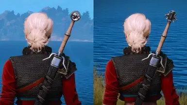 1
Ciri's sword with wolf heads