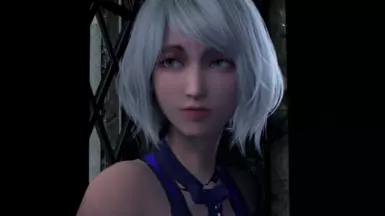蒂法 紫色礼服