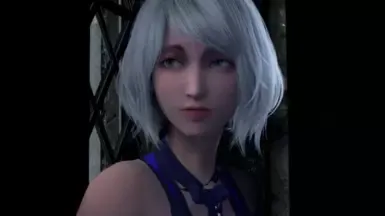 蒂法 紫色礼服