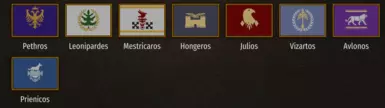独特的氏族旗帜与修改的帝国制服颜色(适用于王国颜色更换器)