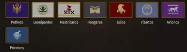 独特的氏族旗帜与修改的帝国制服颜色（适用于王国颜色更换器）