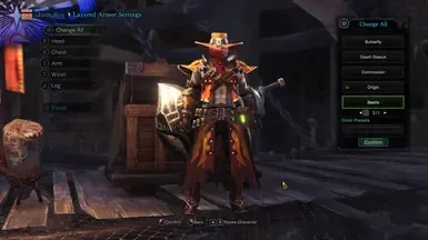 MH4U 遗迹毒狗龙剑士护甲 - 起源外观 - 适用于男性和女性角色