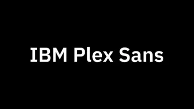 字体 - IBM Plex Sans