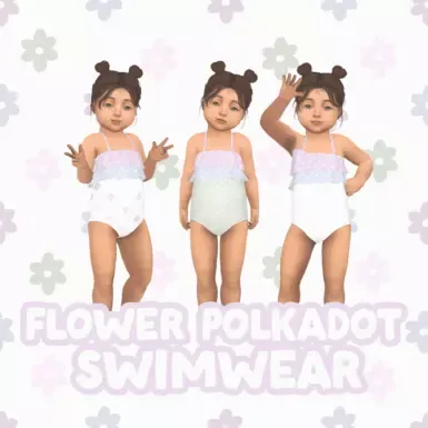 花朵波点泳衣 幼儿款