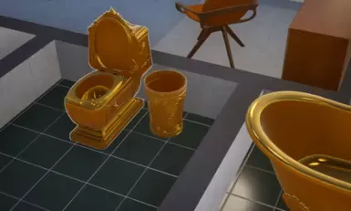 金色垃圾桶