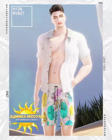 带口袋的修身泳裤