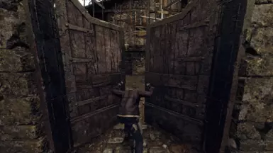 修复的小屋门