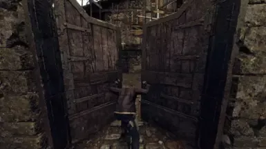 修复的小屋门