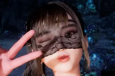 性感的蕾丝面具(半框眼镜)