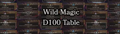 狂野魔法D100表格 - 法文版