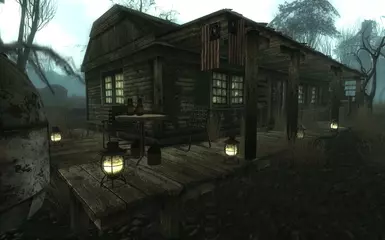 一座瞭望点小屋
