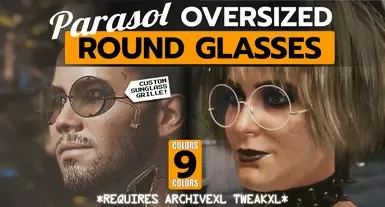 Kwek的阳伞超大圆形眼镜需要ArchiveXL TweakXL