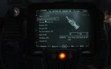 Nuka Cola Quantum with Increased Criticals Effect