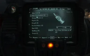 Nuka Cola Quantum with Increased Criticals Effect