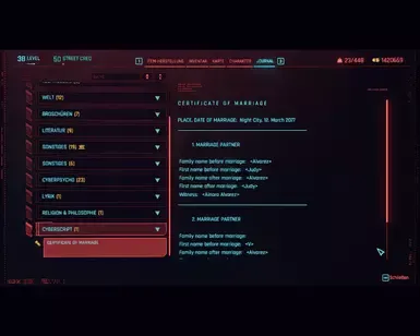婚姻碎片证书 V和朱迪 - 克里 - 帕南 - 瑞弗