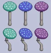 IS' 重新着色的蘑菇树
