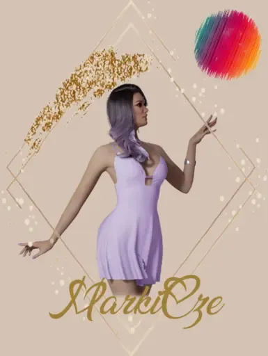 OUTFIT 21 闪耀丁香连衣裙