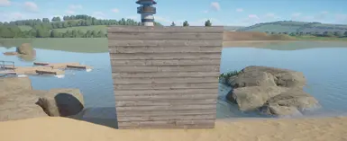 海滩木板路风情 - 垂直木质套装替换器