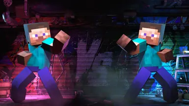 Minecraft Steve 战胜 Ryu