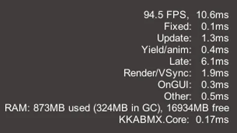 BepInEx 的 FPS 计数器和性能统计数据