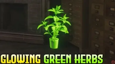 发光的绿色草药