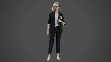 格蕾丝赤脚（FBI装扮）