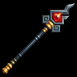 Kagami's Mana Flame Crystal Staff