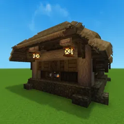 带装饰的老旧小屋