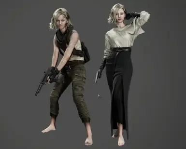 Bareroot Grace with Film Noir and Apocalypse outfits(update dirty texture)