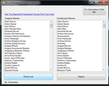 XCom Facebook Exporter