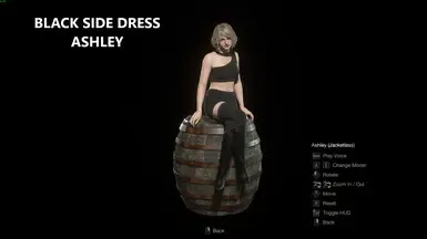 Ashley的可爱黑色侧边连衣裙