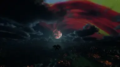 夜之苍穹映红天
