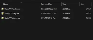 VY的枪械大脑 JSON 文件