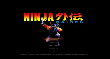 忍者龙剑传 NES 菜单