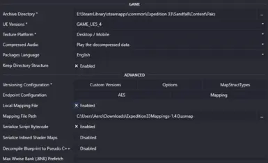 远征 33 .USMAP 为 FModel 的映射表