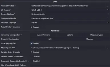 远征 33 .USMAP 为 FModel 的映射表