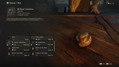 tavern SHOP 中的 ABYSS 物品 - 已更新