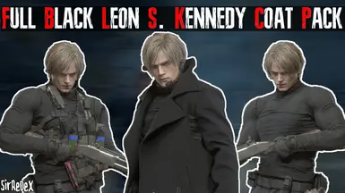 更新的 Leon S. Kennedy 全黑外套套装