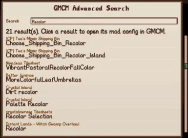 GMCM 高级搜索 - 按设置搜索