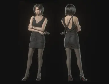 Ada Wong - 黑色无胸垫内衣式连衣裙