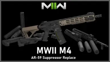 AR-59 消音器 MWII M4