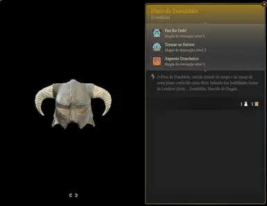 Dovahkiin Helm para PT-BR