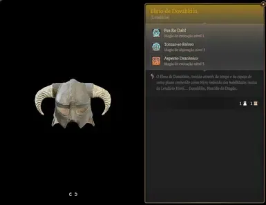 Dovahkiin Helm para PT-BR