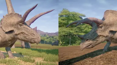 三角龙(Triceratops horridus)与原角龙(prorsus)古生物精选